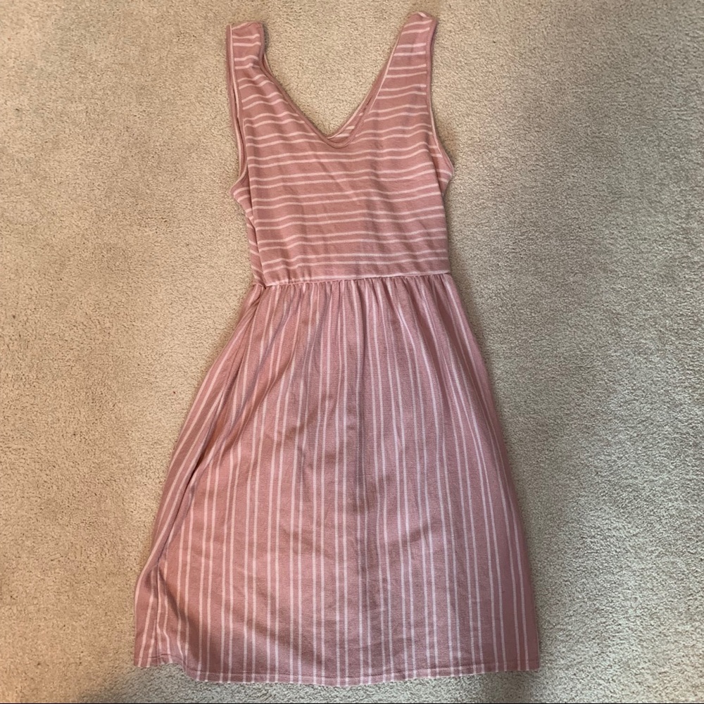 Caution To The Wind Pink and White Dress - Picture 3 of 5